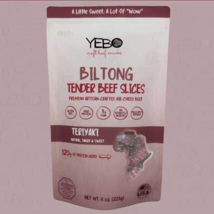 Natural teriyaki biltong in 8oz