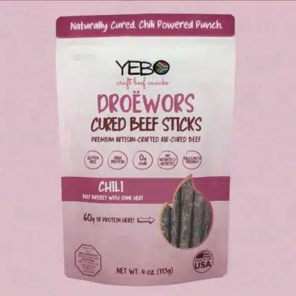 Natural Chili Droëwors in a 4oz bag