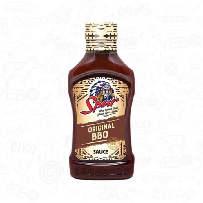 A bottle of spur barbecue sauce