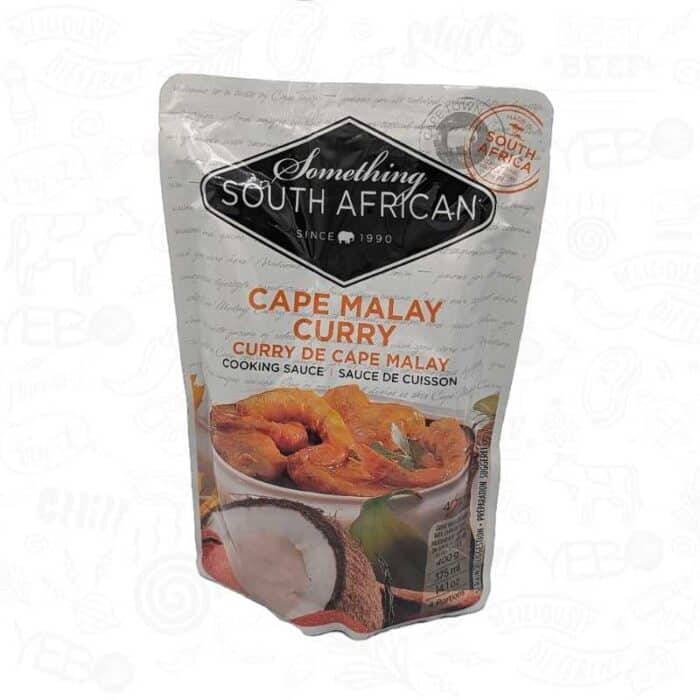 A close up of a package of cape malay curry cooking sauce