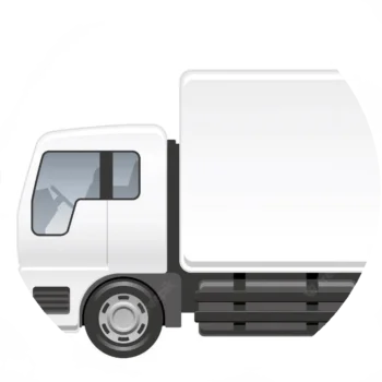 A white truck in a circle