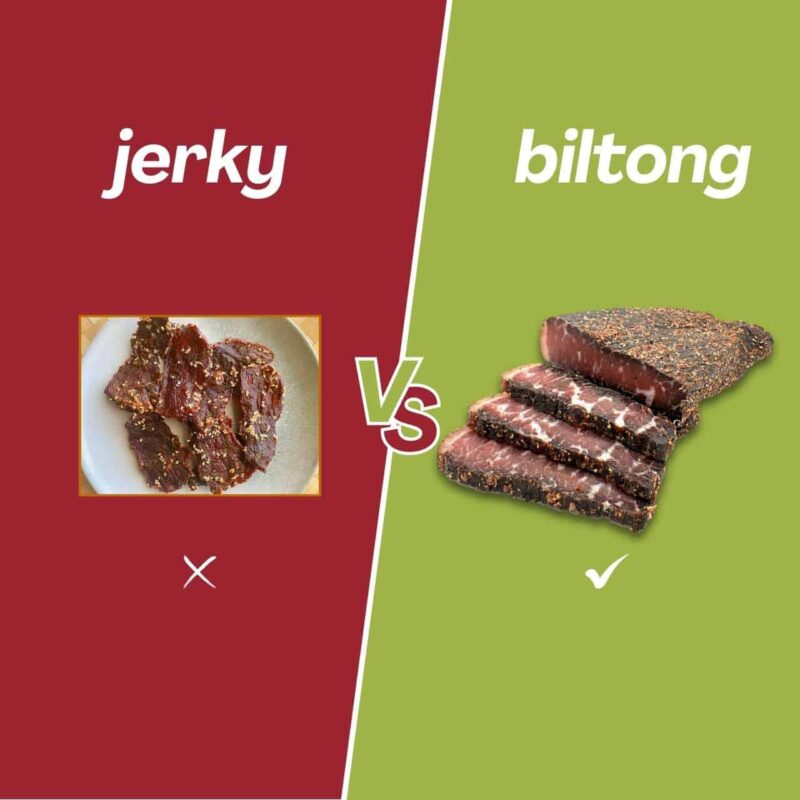 Comparison of biltong vs jerky
