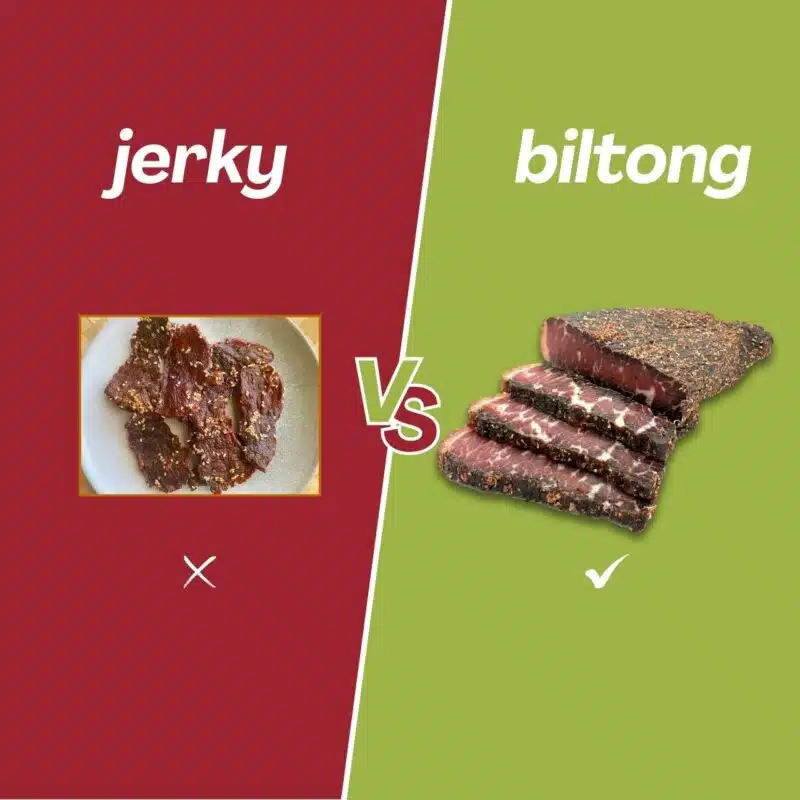 Comparison of biltong vs jerky