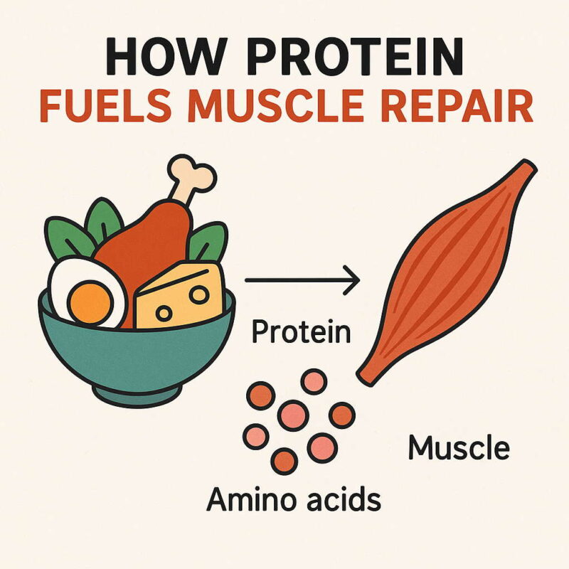 An image how protein fuels muscle repair