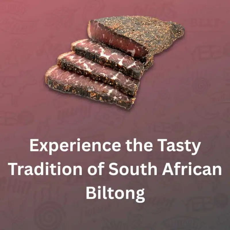 Delicious South African Biltong. A slab with three slices.