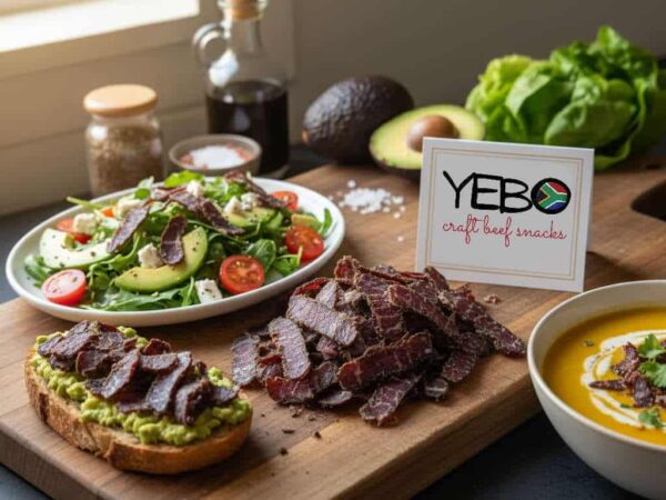 Biltong served with fresh ingredients