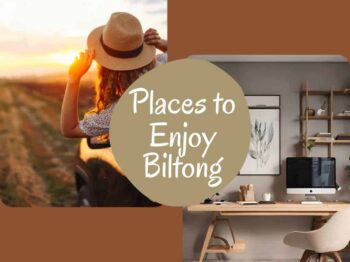 Places to enjoy biltong, from the office to road trips.