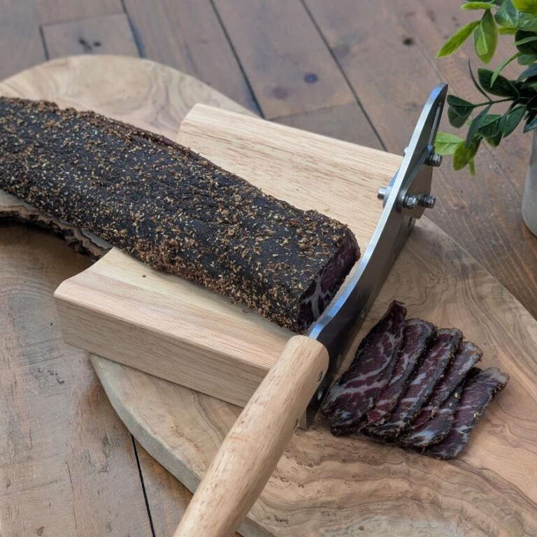 Biltong slab cutter