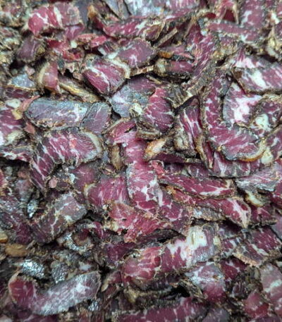 Sliced biltong. How to rest your protein habvits with Biltong.