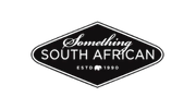 Elegant Something South African logo design in black and white minimalist style.