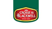 Crosse & Blackwell logo with red shield, gold trim, and green background.