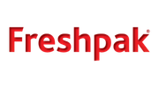 Freshpak logo in bold red letters on a white background symbolizing freshness and vitality.