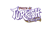 Fry’s Turkish Delight logo in purple and gold, featuring decorative lettering and star design.