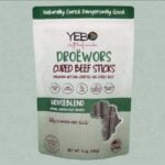 YEBO Natural Droëwors cured beef sticks package with natural, high-protein, South African-style meat snack design.