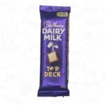 Cadbury Top Deck Slab 80g layered milk and white chocolate bar packaging
