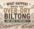 Over dry biltong guide poster with rustic design and vintage typography.