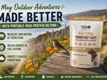 Portable biltong snacks for outdoor adventures and high-protein energy on the go.
