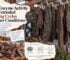 Summer biltong curing in a controlled air-curing environment with hanging and sliced South African biltong