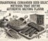 Vintage infographic showing traditional coriander seed selection methods for authentic South African biltong flavor.