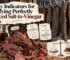 Salt, vinegar and authentic sliced biltong illustrating the science of achieving a balanced biltong salt vinegar ratio.