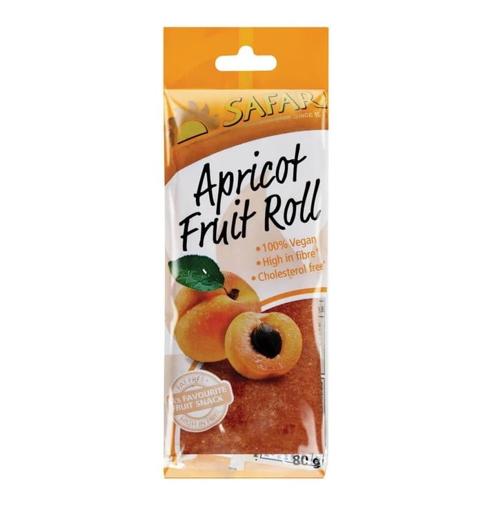 Safari Apricot Fruit Roll 80g Safari Apricot Fruit Roll 80g - Image 1